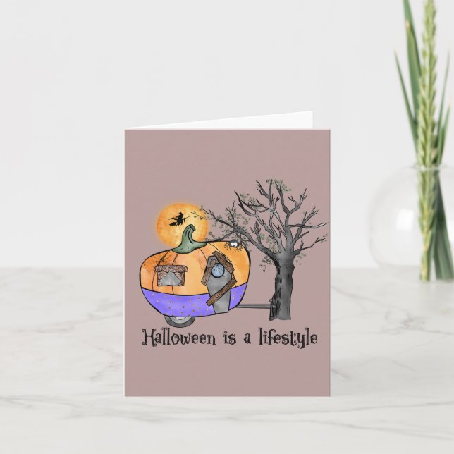 Halloween Is A Lifestyle | Camper | Trailer Anteckningskort (Framsida)
