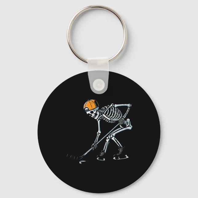 Halloween ishockeyskelett kostym pojkar barn Yo Nyckelring (Framsida)
