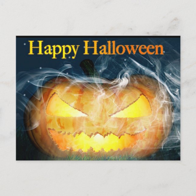 Halloween-Jack-0-lantern Vykort (Framsida)