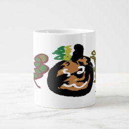 Halloween-jack för 'lanternkaffe jumbo mugg