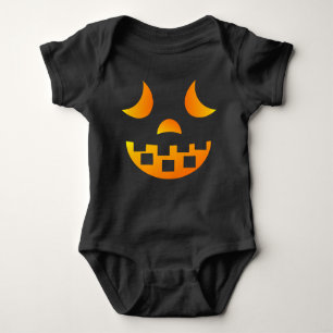 Halloween Jack-o'-lantern Ansikte Baby Bodykostym T Shirt