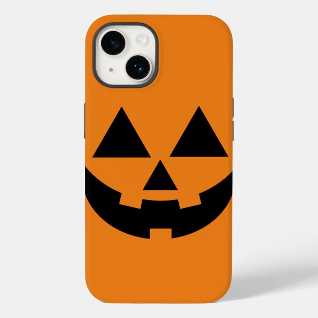 Halloween Jack-o'-lantern Ansikte iphone case (Baksida)
