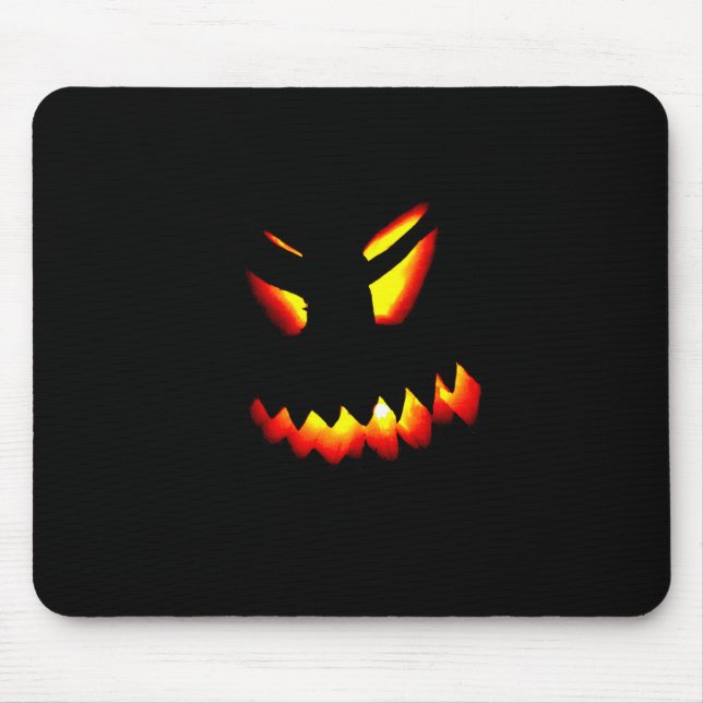 Halloween Jack-O-Lantern Ansikte Mousepad Musmatta (Framsidan)