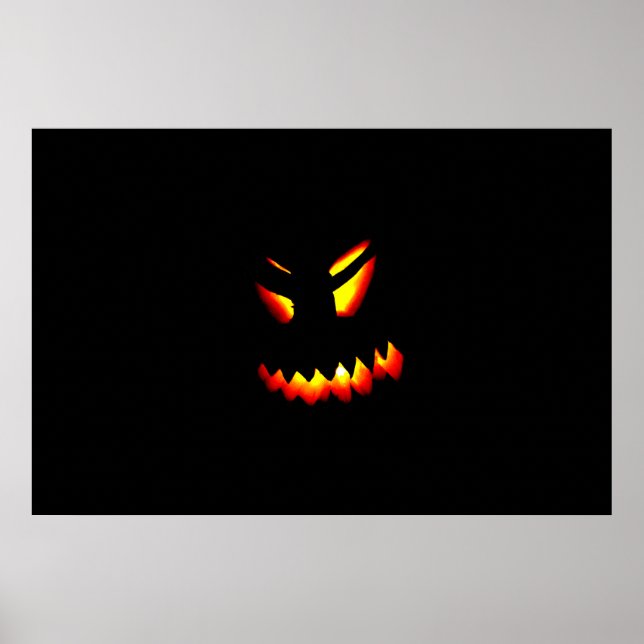 Halloween Jack-O-Lantern Ansikte Poster (Framsidan)