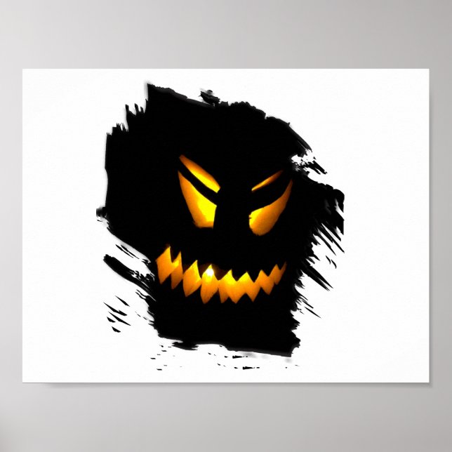 Halloween Jack-O-Lantern Ansikte Poster (Framsidan)