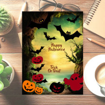 Halloween Jack o lantern Black Fladdermus-taloky H