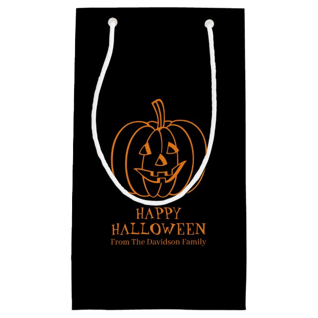 Halloween jack o lantern Black orange anpassningsb (Framsidan)