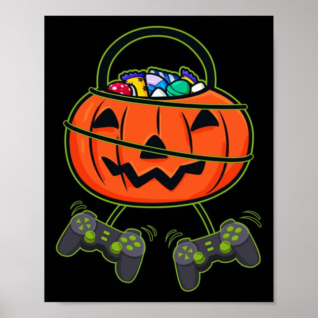 Halloween Jack o lantern Candy Basket-styrenheter Poster (Framsidan)