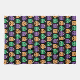 Halloween Jack o lantern Candy Pail Kökshandduk