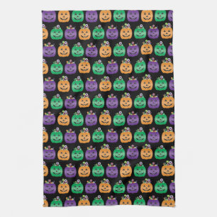Halloween Jack o lantern Candy Pail Kökshandduk