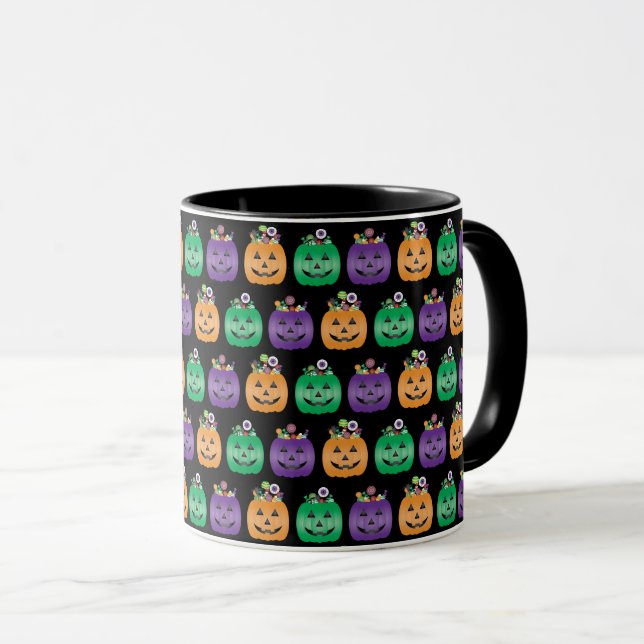 Halloween Jack o lantern Candy Pail Mugg (Framsida höger)