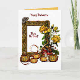 Halloween Jack o lantern-Flora-kort Kort