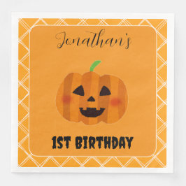 Halloween Jack o lantern Födelsedagsfest Napkins Pappersservett
