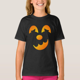 Halloween Jack-o'-lantern Funny Ansikte Girl T Shirt