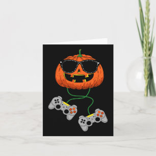 Halloween Jack o lantern Gamer Boys Kids Manar Rol Kort
