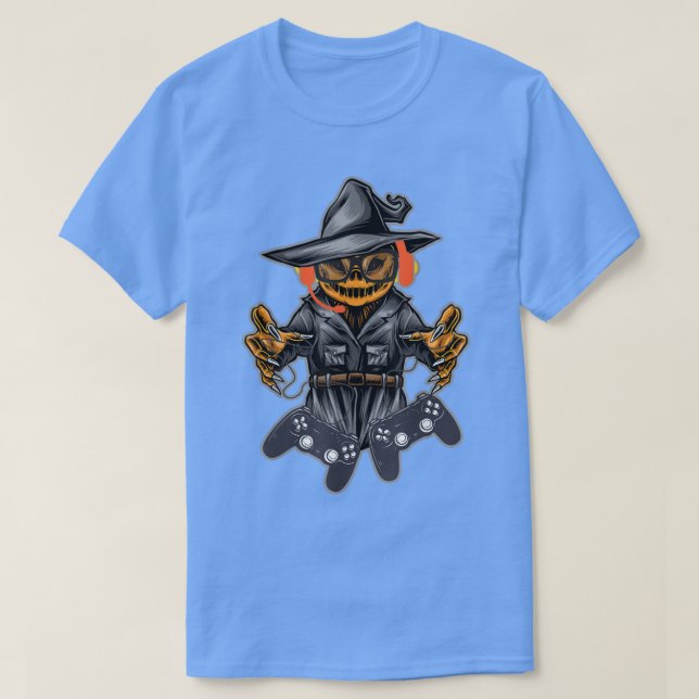 Halloween Jack o lantern Gamer T Spooky Jack O Lan Shirt (Design framsida)