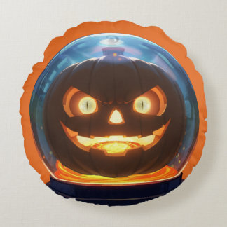 Halloween Jack-o-Lantern Globe Rund Kudde