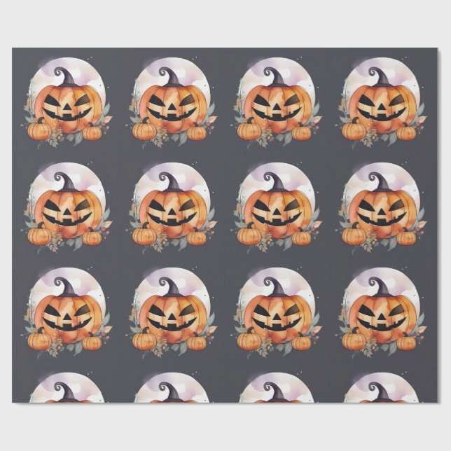 Halloween Jack-O-Lantern . Halloween, Höst Presentpapper (Platt)