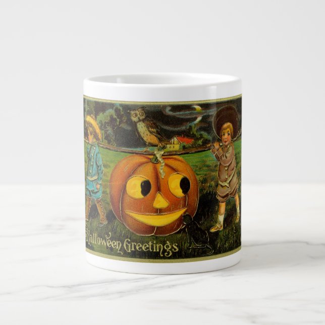 Halloween Jack-o-Lantern Harvest Night by Kids Jumbo Mugg (Framsidan)