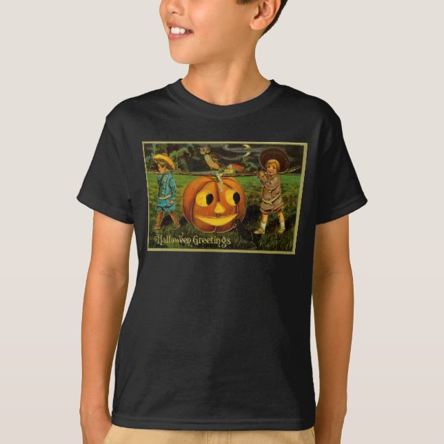 Halloween Jack-o-Lantern Harvest Night by Kids T Shirt (Framsida)