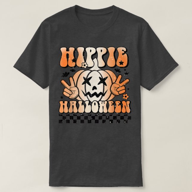Halloween Jack o lantern Hippie Halloween Hippie W T Shirt (Design framsida)