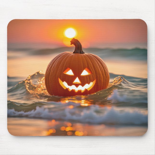 Halloween Jack-o-Lantern i havet Musmatta (Framsidan)