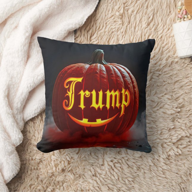 Halloween-Jack-o-lantern i Mist Kudde (Filt)
