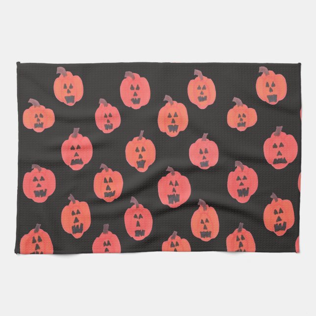Halloween Jack o lantern Kökshandduk (Horisontell)