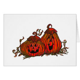 Halloween-Jack-O-Lantern-kort Hälsningskort