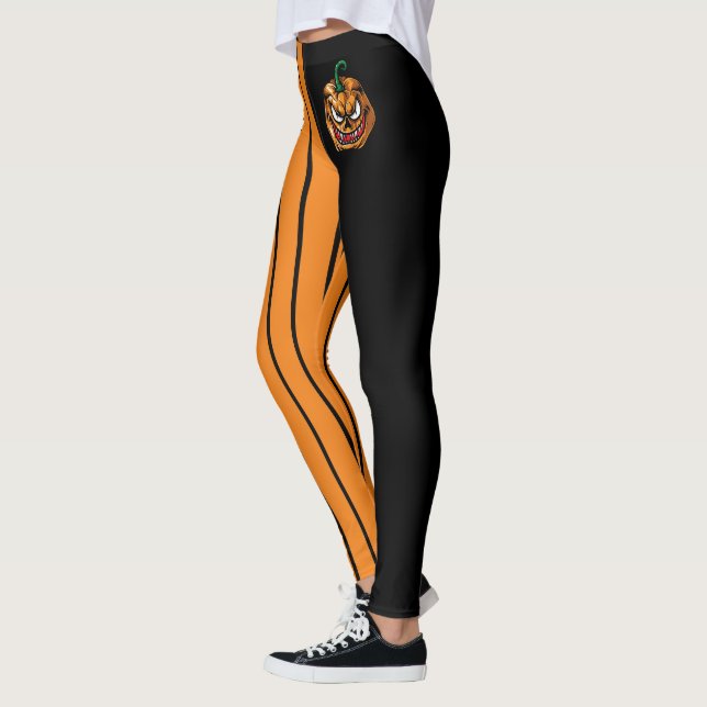 Halloween-Jack-O-Lantern Leggings (Vänster)