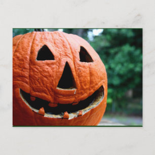 Halloween Jack o lantern nära Vykort