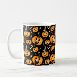 Halloween Jack-o-Lantern och Candy Mönster Kaffemugg