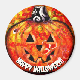 Halloween Jack o lantern Orange Personlig Magnet