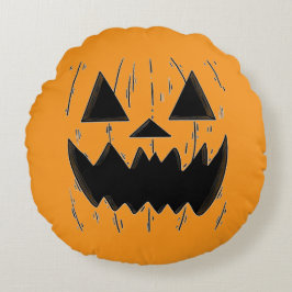 Halloween Jack-O’-Lantern Pillow Rund Kudde