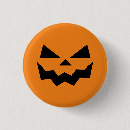 Halloween Jack-o-lantern pumphuvud leende Knapp