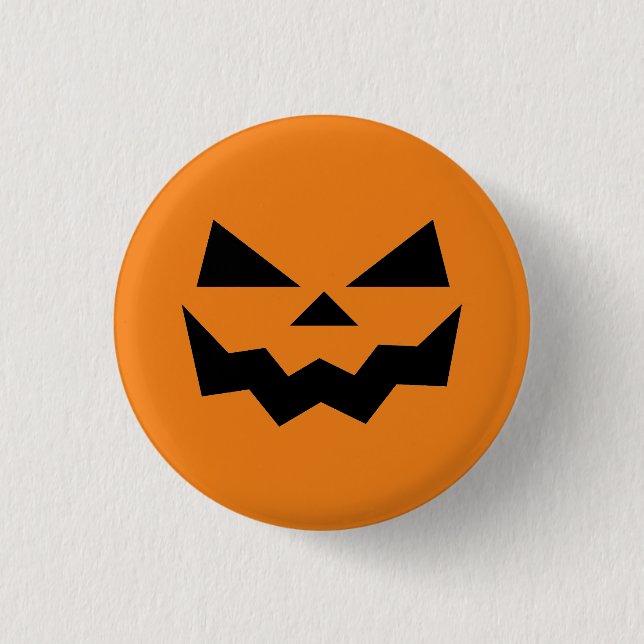 Halloween Jack-o-lantern pumphuvud leende  Knapp (Framsida)