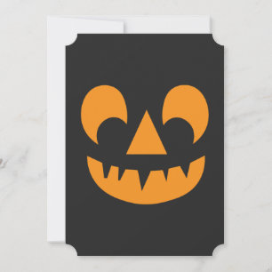 Halloween Jack o lantern Pumpkin Ansikte Inbjudningar