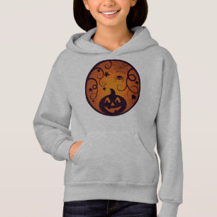 Halloween Jack o lantern pumpkin ansikte och spind T Shirt