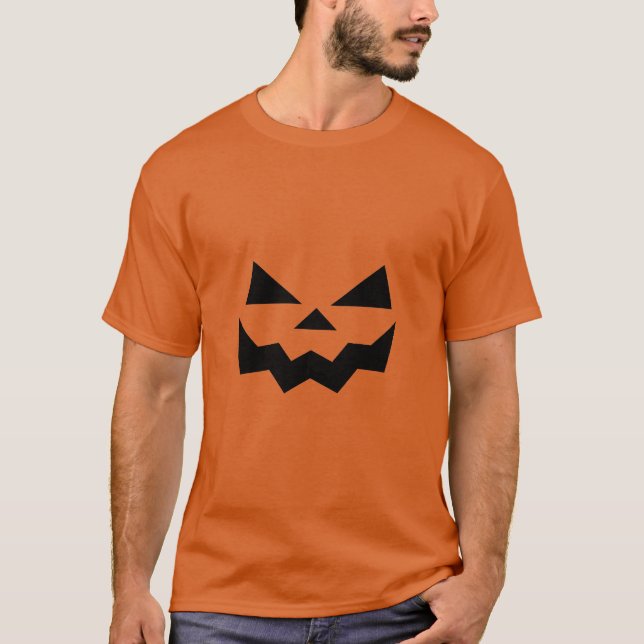 Halloween Jack-o-lantern pumpkin ansikte T Shirt (Framsida)