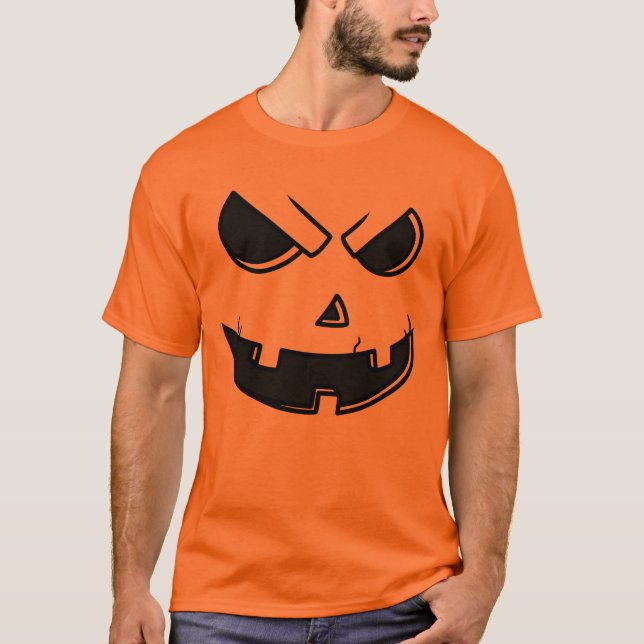 Halloween Jack o lantern Pumpkin Ansikte T-shirt (Framsida)