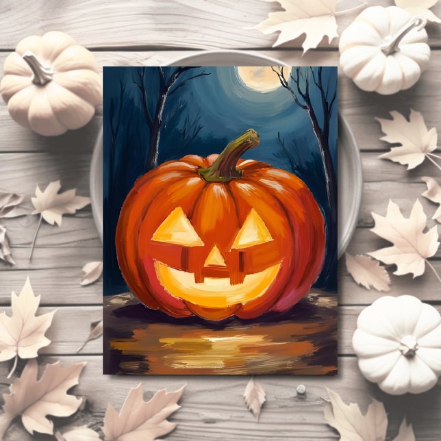 Halloween Jack-O-Lantern Pumpkin Helg Vykort (Skapare uppladdad)