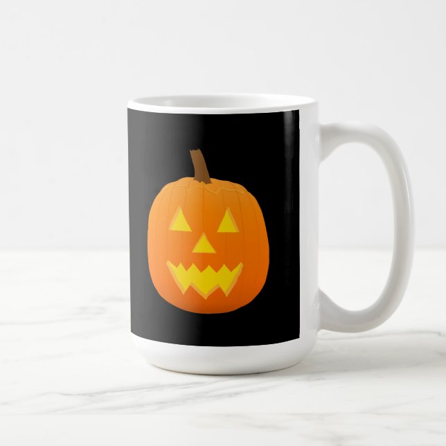 Halloween: Jack-O-Lantern: Pumpkin: Kaffe Mugg (Höger)