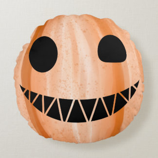 Halloween Jack-O-Lantern Pumpkin Rund Kudde