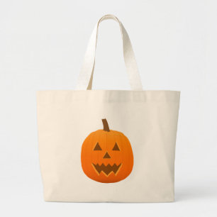 Halloween: Jack-O-Lantern: Pumpkin:Väska Jumbo Tygkasse