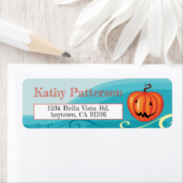 Halloween Jack O' Lantern Returadressetikett Returadress Etikett