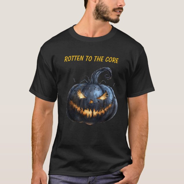 Halloween Jack o lantern Rotten mot kärnan T Shirt (Framsida)