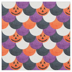 Halloween Jack-o'-Lantern Sjöjungfru Fjäll Mönster Tyg