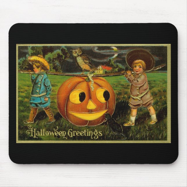 Halloween Jack-o-Lantern Skördenatt av Barn   Musmatta (Framsidan)