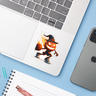 Halloween Jack-o'-Lantern Slam dunk: Spooky Basket Klistermärken
