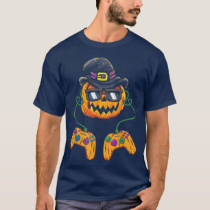 Halloween-Jack o lantern-spelarpumpa med hatt-såm T Shirt